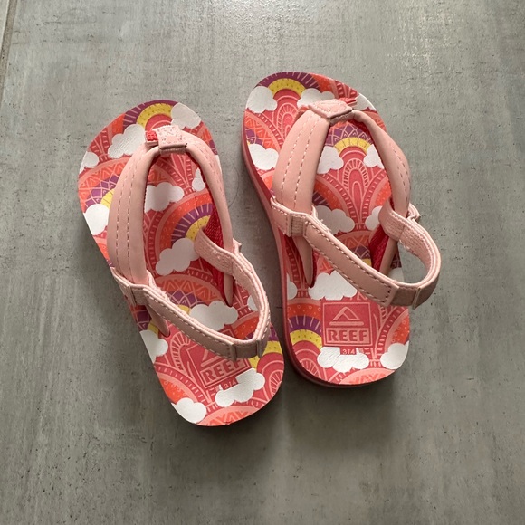 NWOT Reef Toddler Flip Flops Size 3/4 - Picture 1 of 4